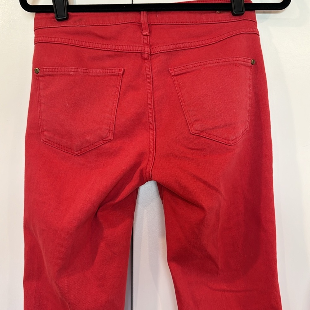 Anthropologie Pilcro Script Red High-Rise Crop Flare Jeans Size 26 - Picture 8 of 15